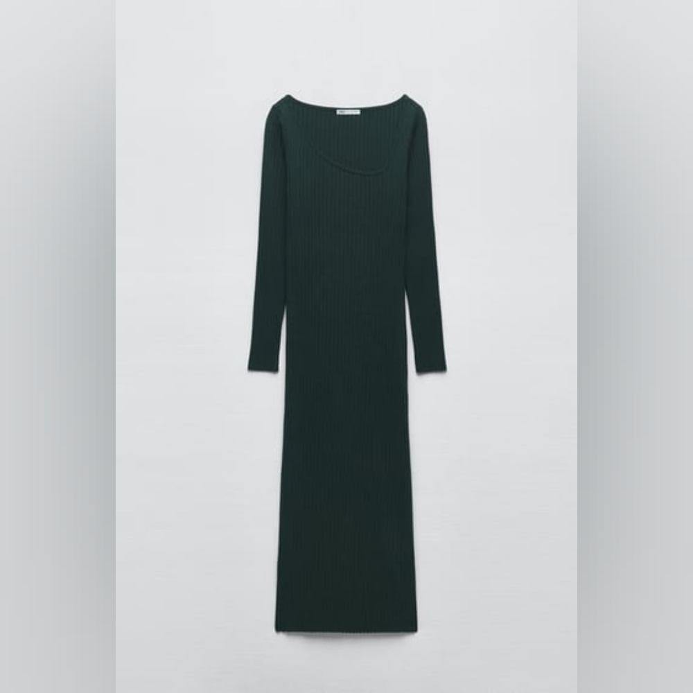 ZARA ASYMMETRIC RIB DRESS